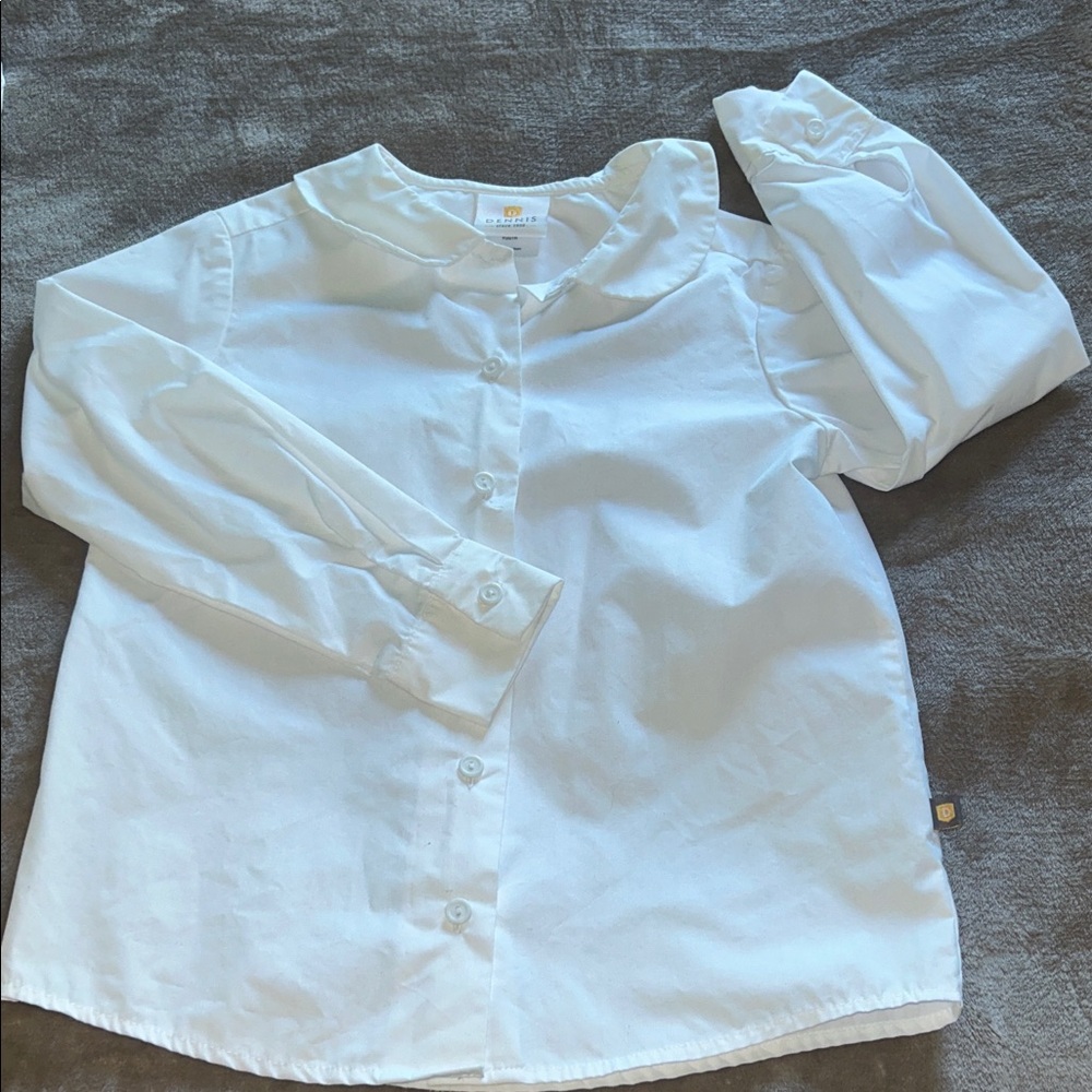 Elegant White Kids Blouse size 7
